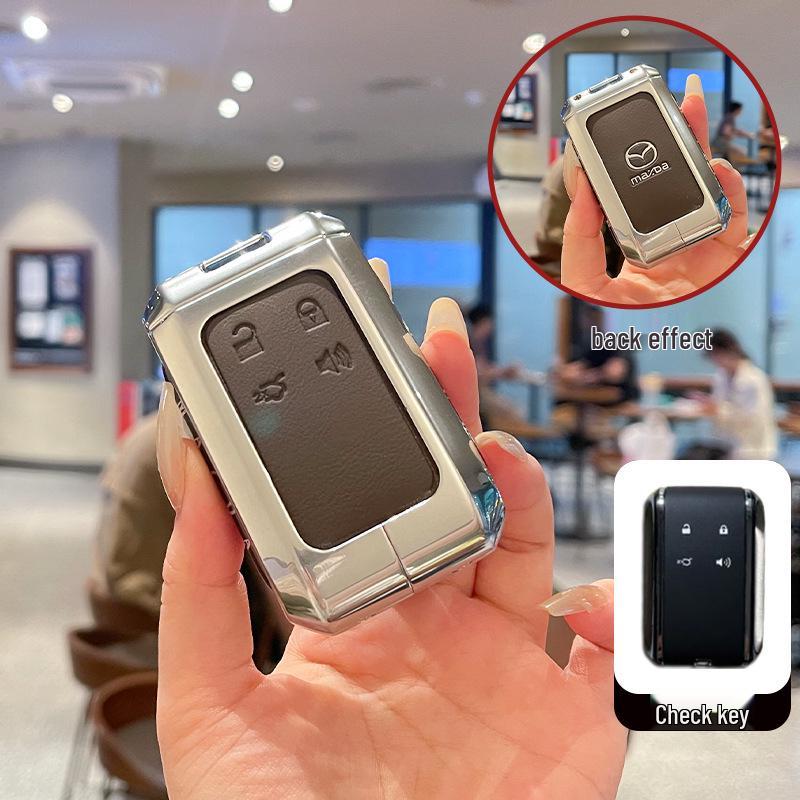 Kuooo: Wear-resistant, fully enclosed Mazda EZ6 key fob and EZ60 car remote protective cases with buckle.