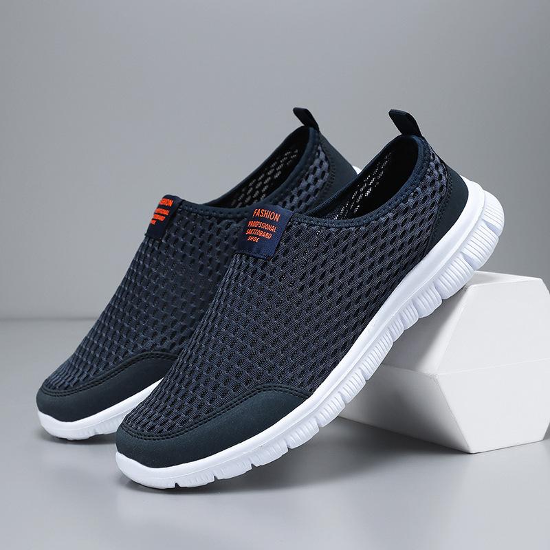 Summer Mesh Breathable Walking Office Shoes Light Lazy Walking Large Size