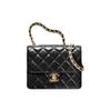Sheepskin Chain Shoulder Bag, Crossbody Bag Women's Black AS4056-B12969-94305
