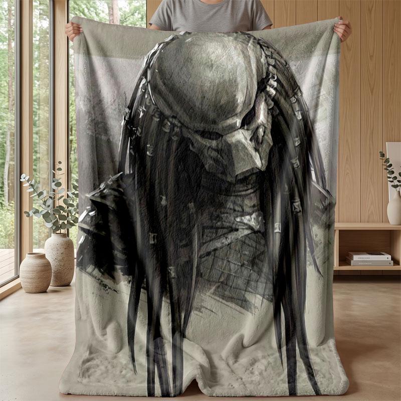 Soft Flannel Blanket Lightweight Cozy Bedroom Living Room CoverPredator