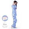 SAZAC 50th Anniversary Hello Kitty Shirt Long Sleeve and Pants Jersey Cotton Hello Kitty Mimmy Women's Pajamas, Set, Loungewear, & (Blue/M/SAN1740)