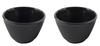 CAST IRON CUPS 6x CUPS CAST IRON TEA SET BLACK ENAMEL 100ML