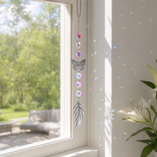 Colorful Crystal Suncatcher Hanging Sun Catcher for Windows Healing Crystal Decor for Home