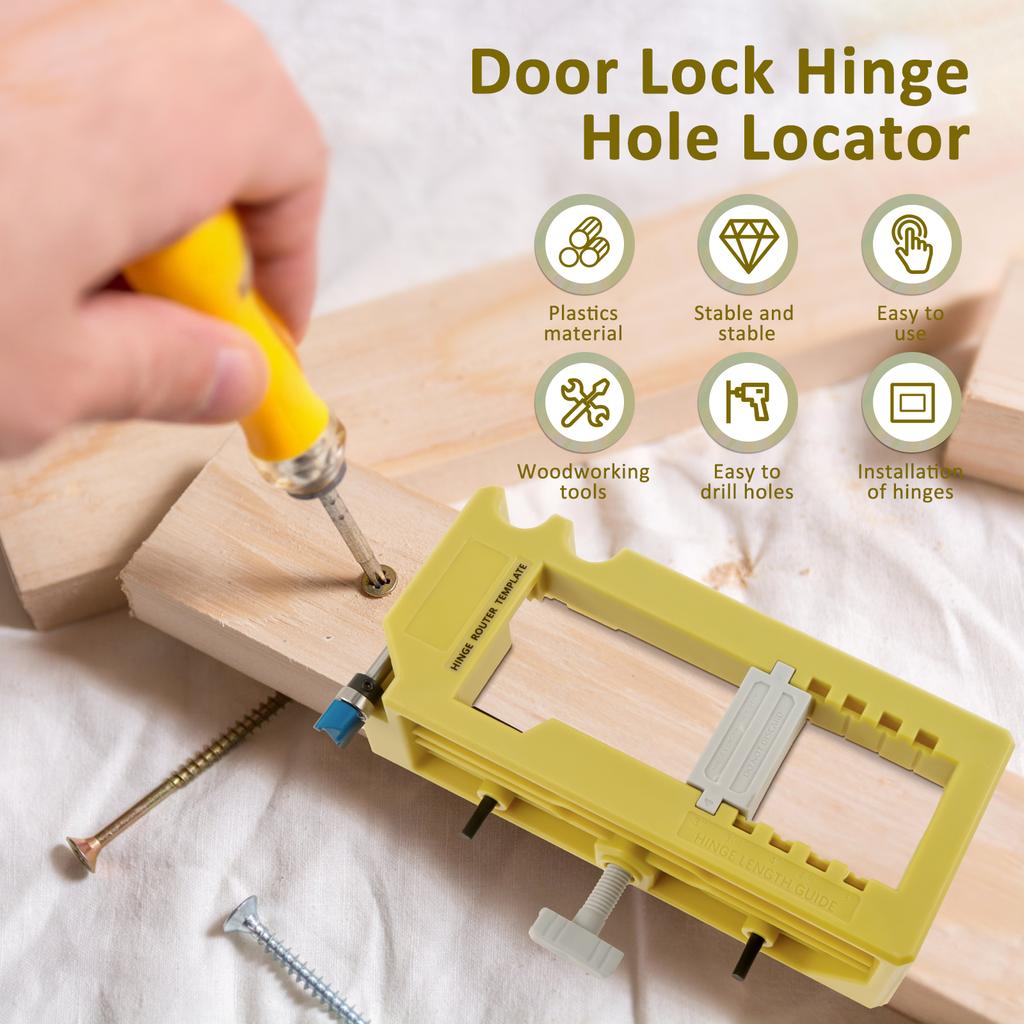Door Hinge Mortise Jig Kit Sturdy Door Hinge Router Template Cabinet Door Hinge Installation Kit Door Hinge Mounting Jig Templat