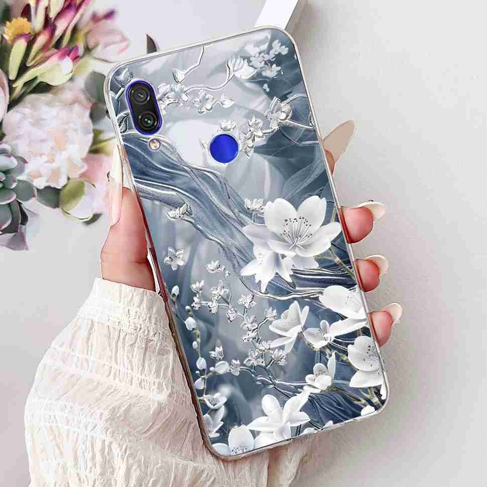For Redmi Note 7 4G M1901F7G Case Fashion Painted Flowers Soft Silicone TPU Cover For Redmi Note 7Pro M1901F7S 6.3" Phone Shell