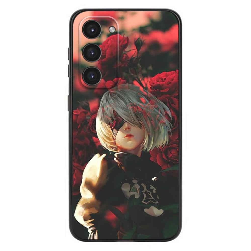 N-NieR A-Automata 2B Phone Case For Samsung Galaxy A20,A21s,A22,A31,A32,A52,A53,A72,73,A80,A91 Soft Liquid Silicone Black Cover