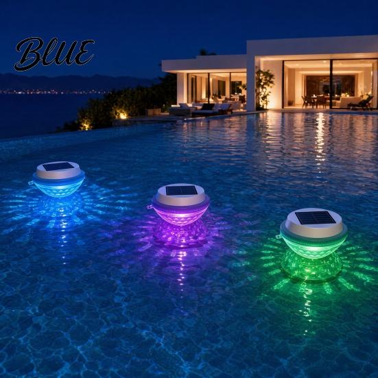 Floating LED Pool Light Solar Light with Dynamic Fish Projection