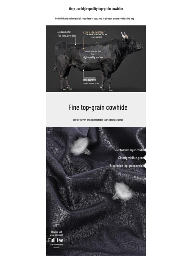 Crystal Vegetable-Tanned Cowhide Leather Crossbody Handbag - 2025 Autumn/Winter Soft Shoulder Tote