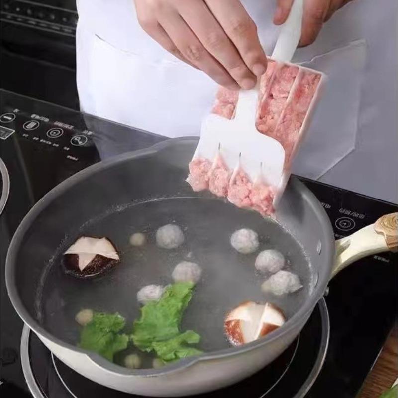 Gehackte Garnelen-Gerät Vierfachform Fleischbällchen-Maker Küche Squeeze Fischbällchen Reis-Fleisch-Knödel Werkzeug Fleisch & Geflügel
