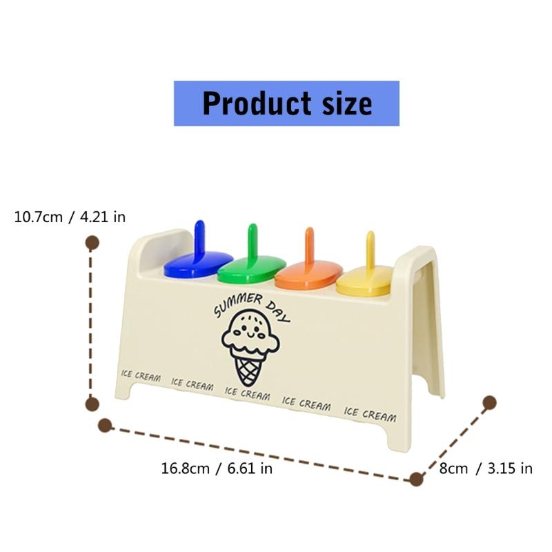 Rainbow Popsicles Molds Safe Summer Parties Ice Molds with Easy Demold Feature and Reusable Drips Guards Stick