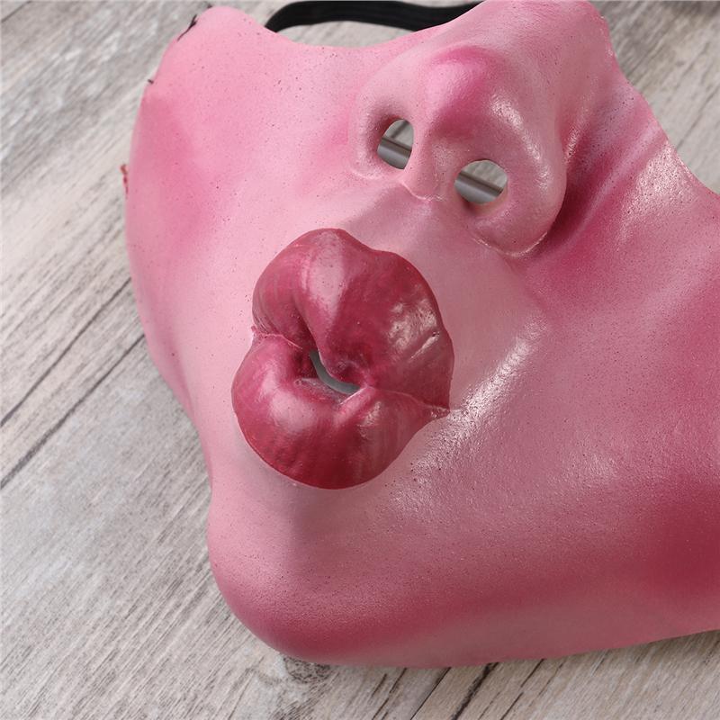 Funny Latex Half Face Masks Horrible Scary Mask Cosplay Costume for