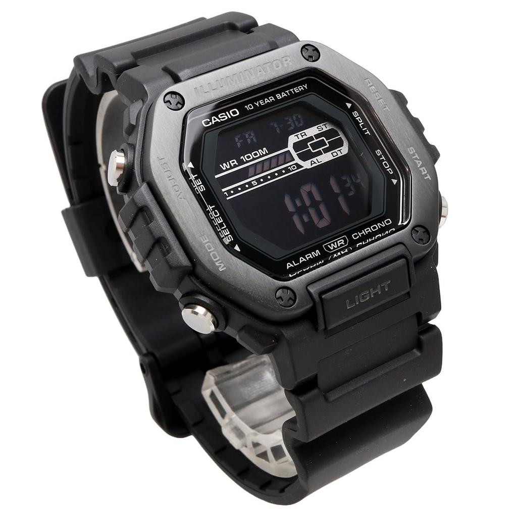 Casio Standard Digital Metal Face Men's Watch MWD-110HB-1BV Full Black