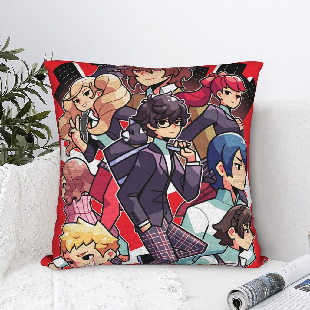 Pillow Case Atlus P-Personas 2 Fanart Custom Pillow Cover For Chair Sofa Home Decor Novelty Pillowcases