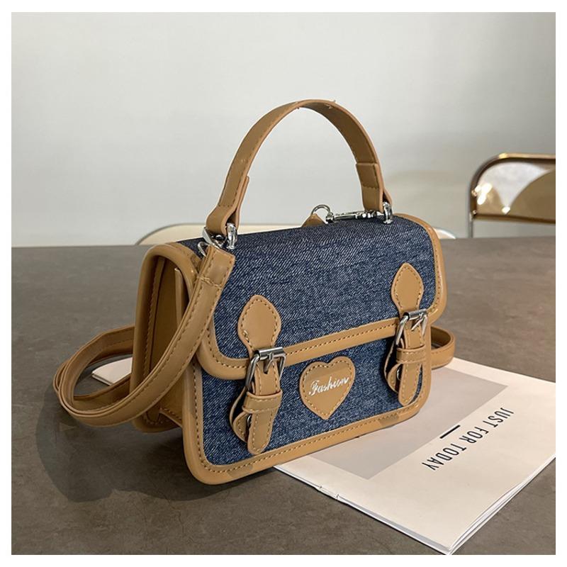 Damentasche aus Denim, Sommer, neue Mode, Umhängetasche, hochwertig, tragbar, kleine quadratische Tasche