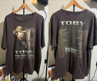 Vintage tričko z turné Tobyho Keitha Unisex Koncertné tričko country hudby Fanúšikovské tričko kapely