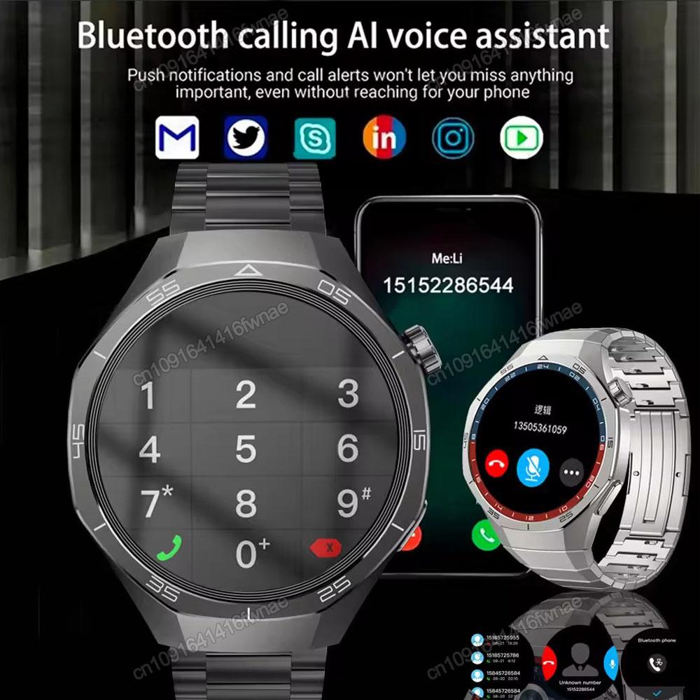 LS  New Smart Watch Men HD  Screen GPS Motion Tracking Heart Rate Blood Pressure Bluetooth Calls SmartWatch Waterproof
