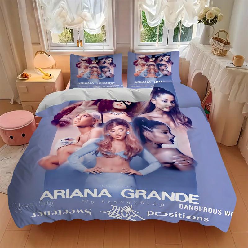 3Pcs Ariana Grande'S Music Evolution Bedding Sets For All Sizes New 3D Printed Bed Cover Comforter Duvet Cover Pillowcase Bedroom Decoration