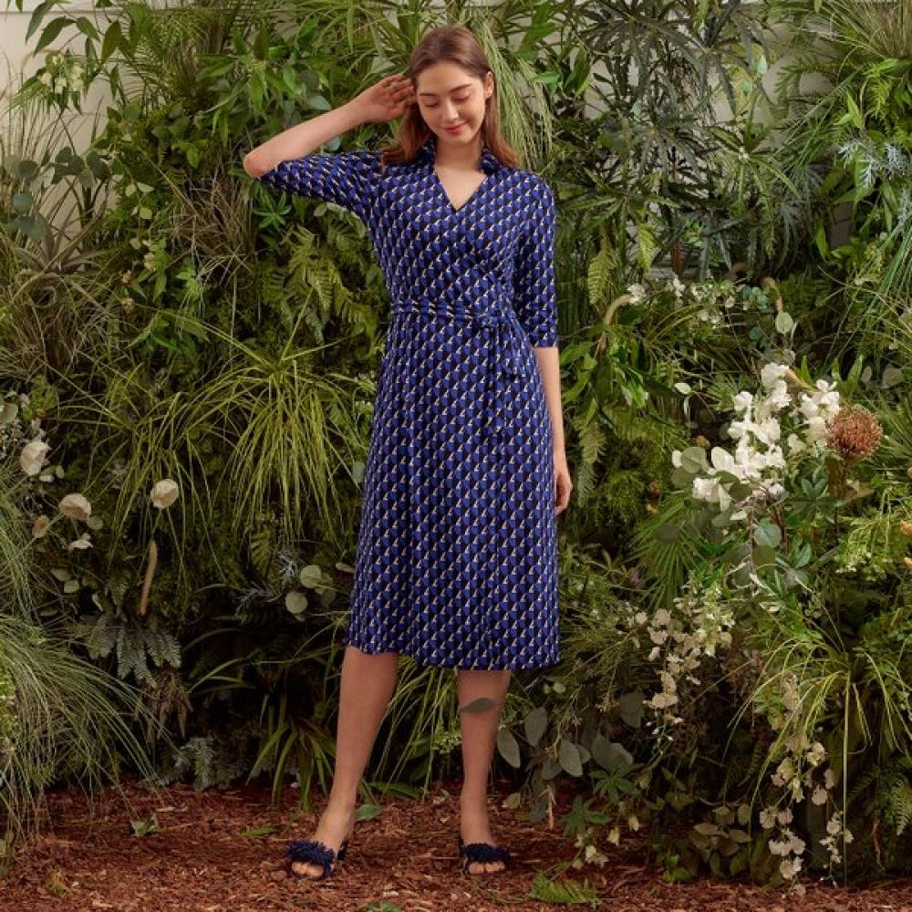 Lipbbam Creora Derosi Cara 3 4 Sleeve Long Wrap Dress Ldm11dj01