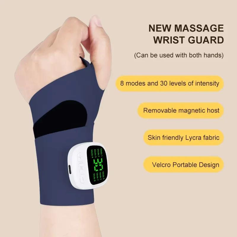 Electric Hand Massage Cordless Wrist Massager USB Rechargeable Vibration Relieves Tenosynovitis Massager for Carpal Tunnel