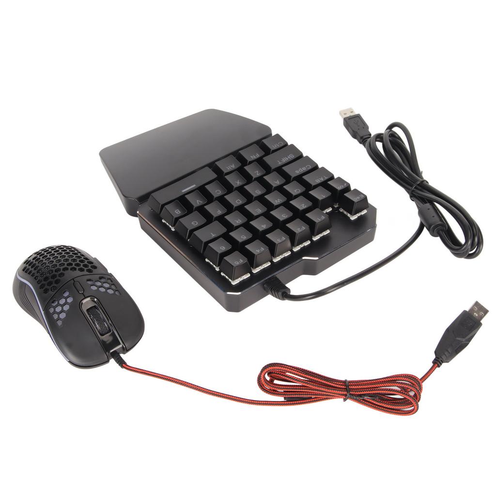 Keyboard Mouse Converter Set Wired RGB Mechanical Keyboard Mouse Adapter Combo for PS5 for PS3 for P