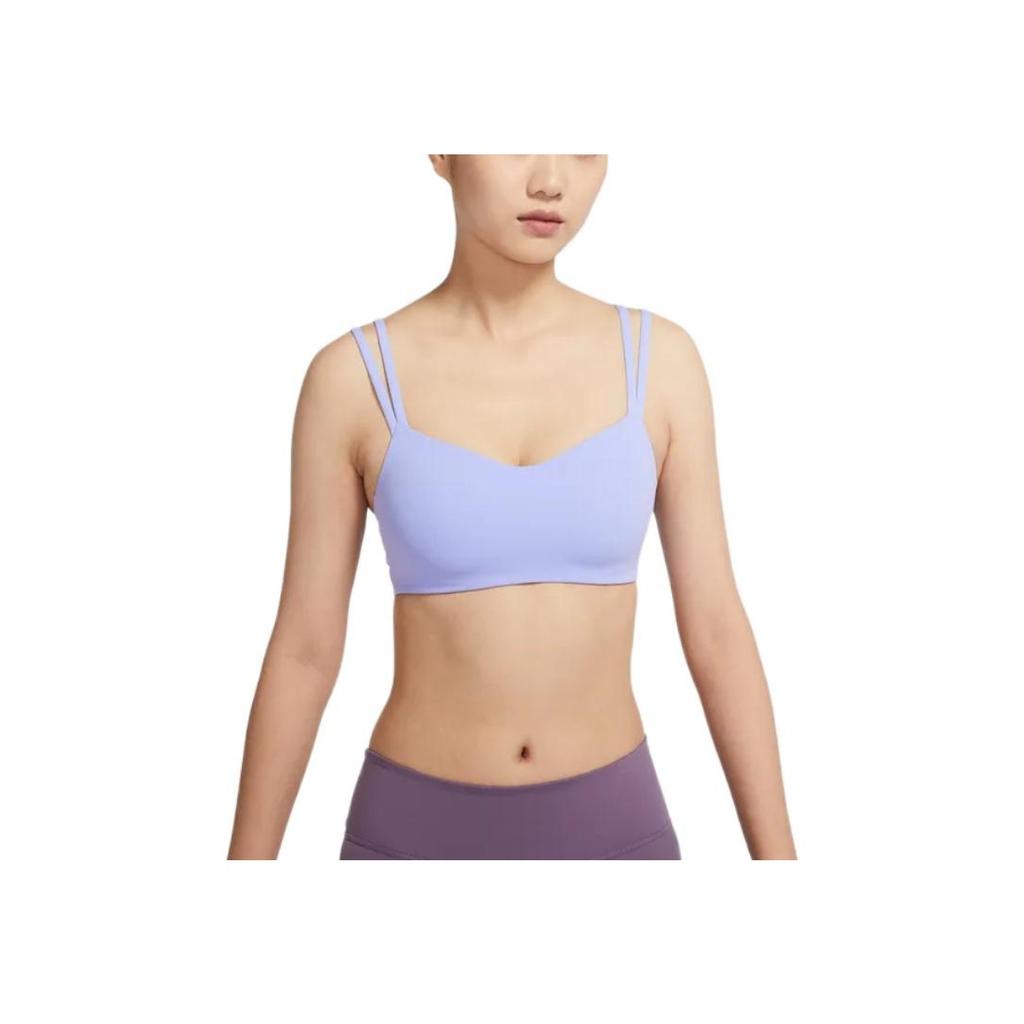 Nike Dri-FIT Alate Solid Support Sports Bra Women Underwear Purple DO6609-569