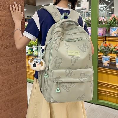 New High-value, Fresh and Sweet Butterfly Backpack, Lightweight and Large-capacity Backpack for Junior High School Students