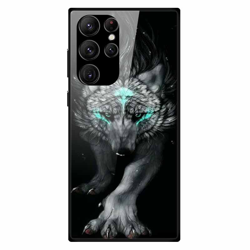 For Samsung S24 Ultra Case Tempered Glass Fashion Hard Back Cover for Galaxy S24Ultra 5G Cases Luxury Bumper S24 Plus S24 FE S24