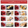 HI NINGER Sushi Making Kit Deluxe Edition Complete Sushi Maker Kit 12PCS Home Sushi Mold Press with Sushi Rice Roll Mold Shapes,Fork , Sushi
