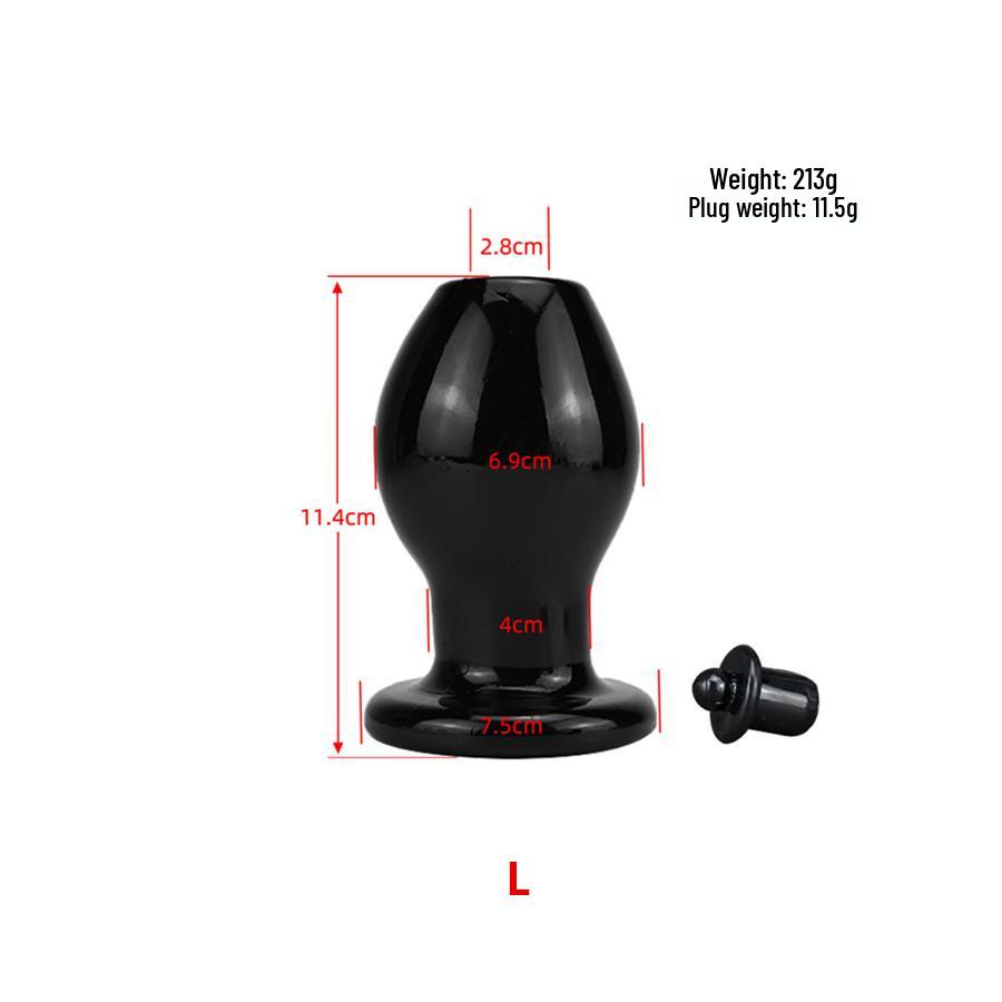Crystal Hollow Anal Dilator Plug with Leak-Proof Strap - Occlusive Rear Anal Toy