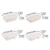 10PCS Disposable Lunch Box with Lids Biodegradable Pulp for Takeaway Packing Light Food Salad Separate Lunch Boxes