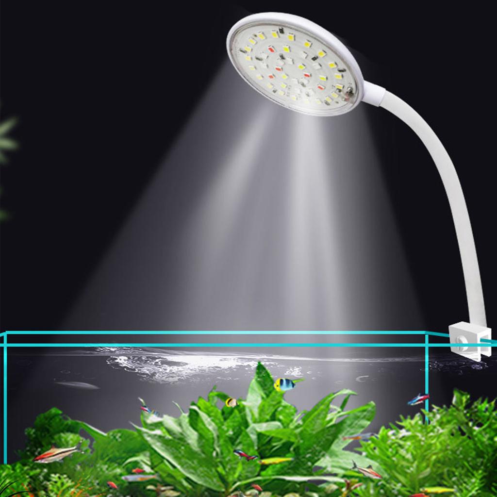 Aquarium LED Light 5W/7W LEDs for Saltwater Fish Tanks Clip-on Coral Tanks Aquarium Light with Clip Adjustable Hose