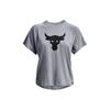 Logo Printed Round Neck T-Shirt Women Tops Light-Gray 1369962-035