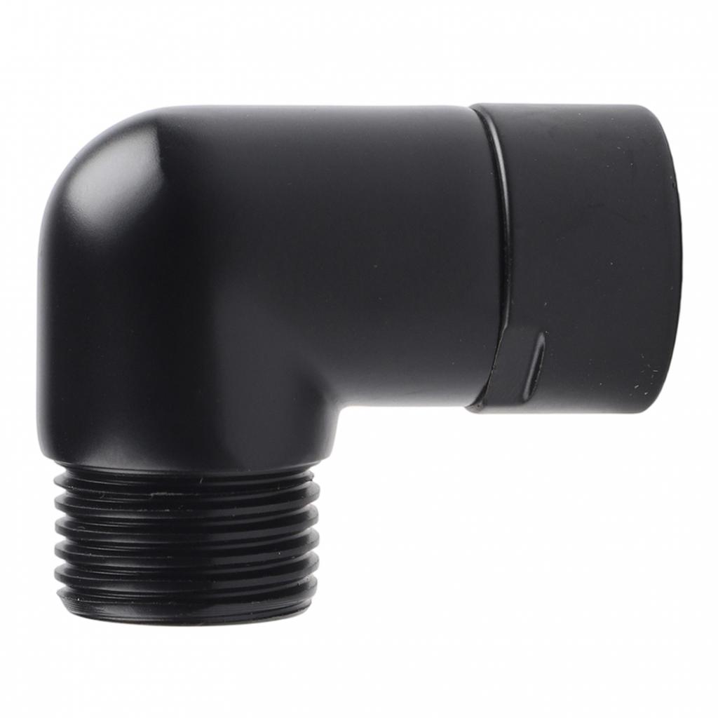 Cot de Duș Negru Elegant din Alamă, la 90 de Grade, pentru Conexiuni Standard G1/2