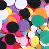 100-300pcs Round Non Woven Felt Circle Pads 15-45mm Colorful Fabric Patches Dots Appliques For DIY Scrapbook Handicrafts Decor