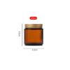 Amber Glass Candle Holder Jar 