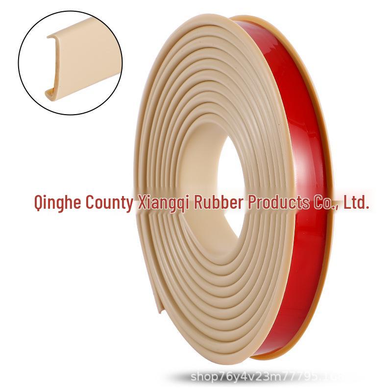 U-Shaped TPE Wood Cabinet Edge Banding Strip - Self-Adhesive Soft Seal for Furniture