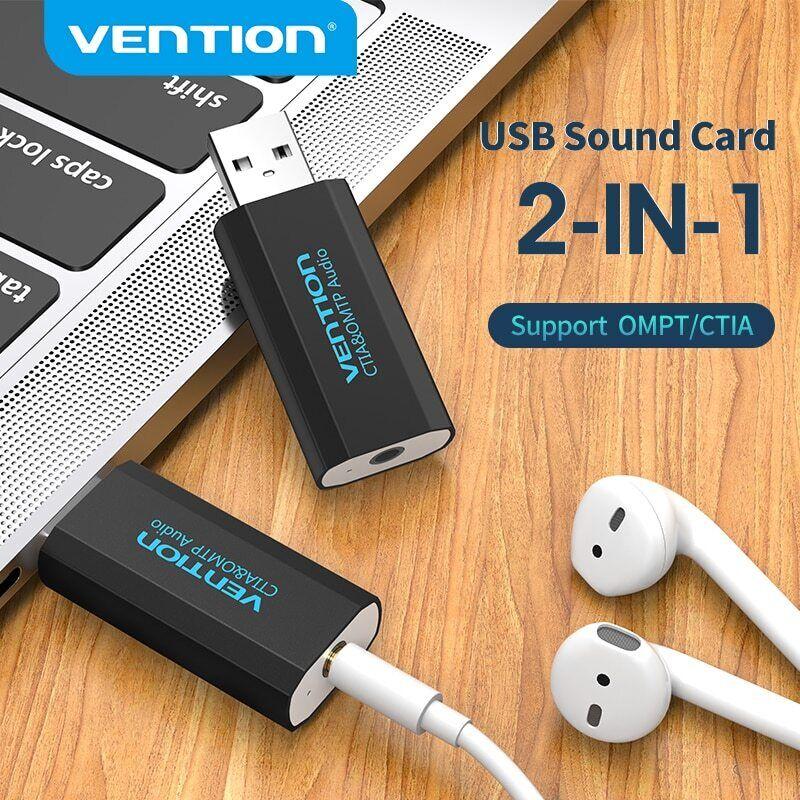 

Звуковая карта Адаптер аудиоинтерфейса USB-3,5 мм 2-в-1 USB-динамик для наушников