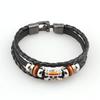 One Piece Anime Bracelet Animation Peripherals Toys Luffy European American Vintage Leather Cartoon Bracelet Friend Holiday Gift