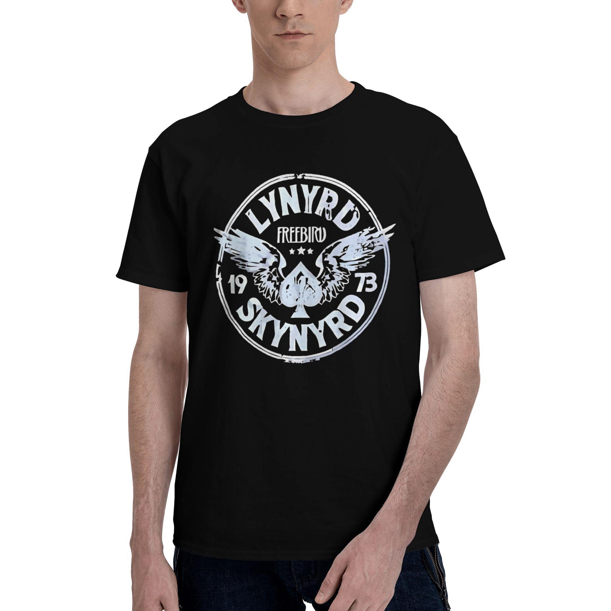 The best product for you Grafische Print Lynyrds Cool Skynyrded T-shirt voor Heren Dames Band Heavy Metal Muziek 100% Katoen T-shirt Korte Mouw Tops L
