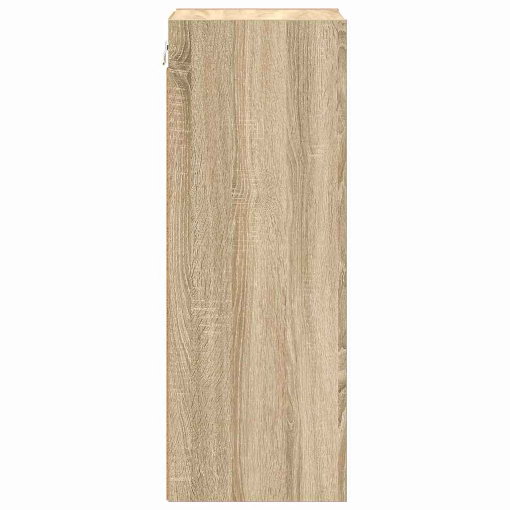 Wall Mounted Cabinet in Sonoma Oak Finish 30 x 29.5 x 80 cm Particleboard