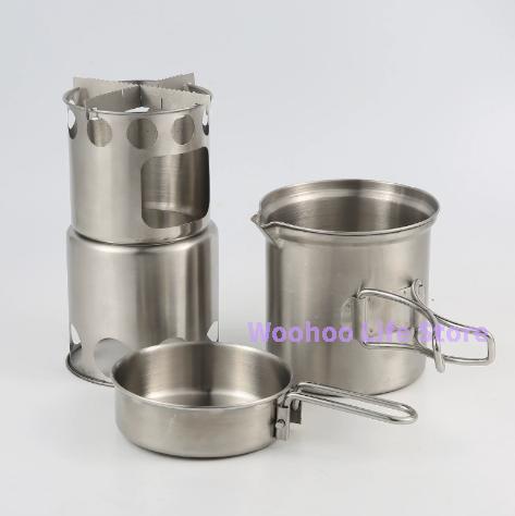 Camping Wood Stove Steel Camping Stove Outdoor Firewood Stove Portable Camping Cooking Stove For Hiking Backpacking