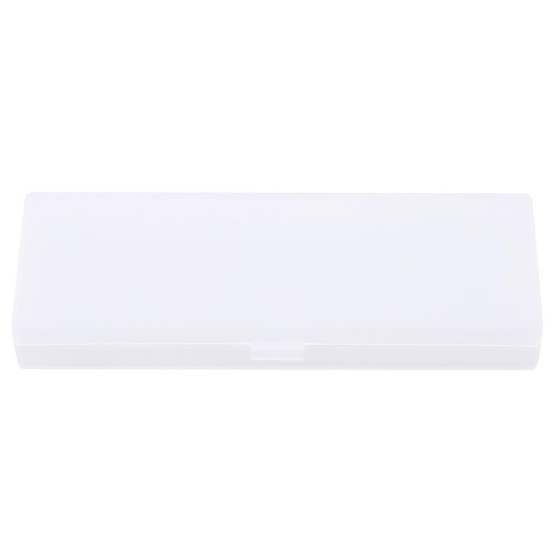 

1Pc Rectangle single-layer Nail Art Tool Empty Storage Box Tweezers Clippers Brush Portable Plastic Container Pencil Case