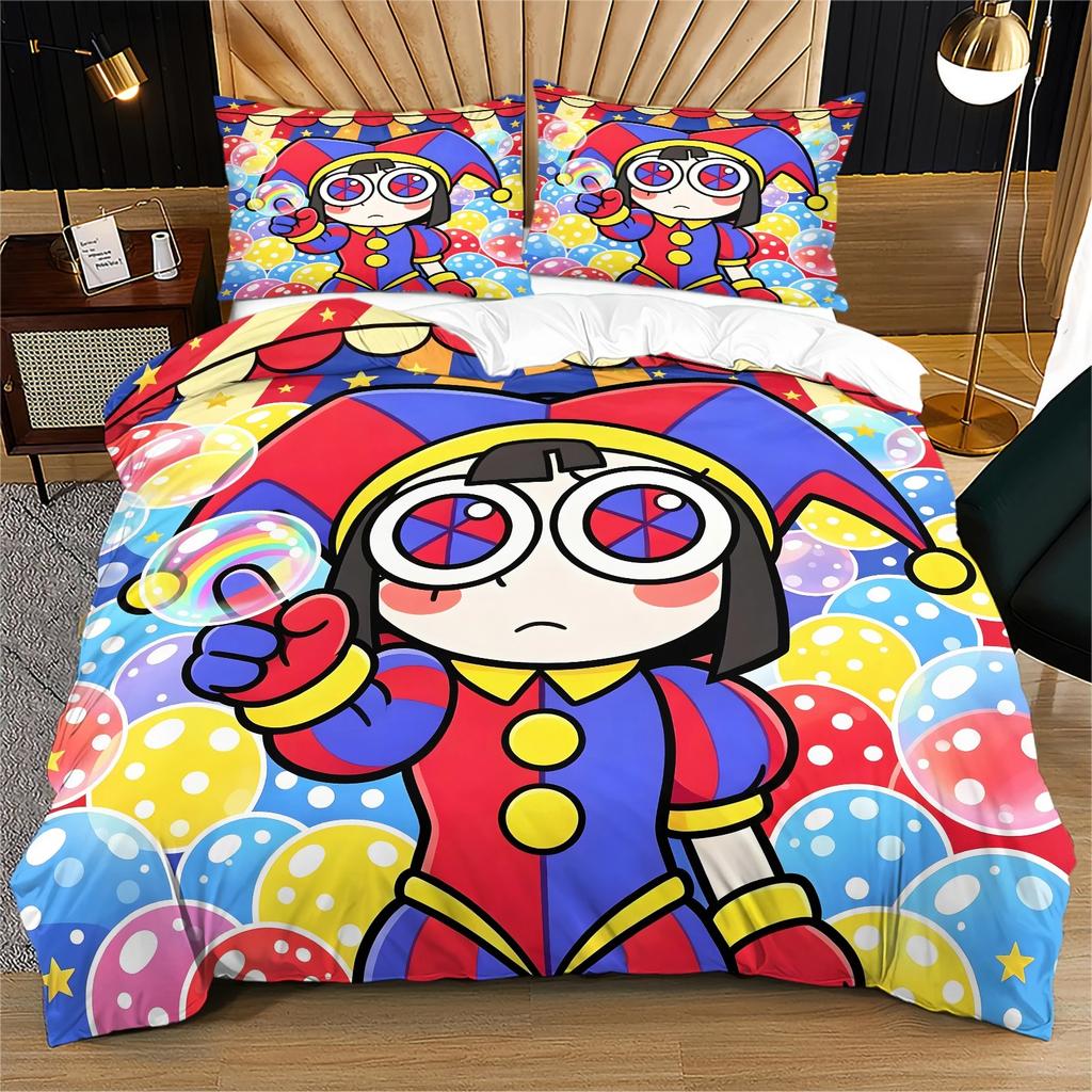 Erstaunliches Digitaler Zirkus Bettbezug Kissenbezug Bettwäsche Set Erwachsener Junge Mädchen Schlafzimmer Dekoration Kinder Geschenk Einzelne Doppelgröße