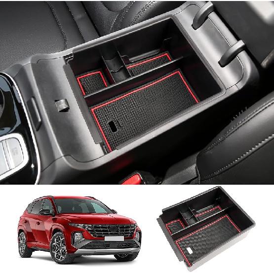 Center Console Organizer Compatible With 2025 2026 Hyundai Tucson SEL/SE Armrest Storage Box Armrest Console Organizer 2025 Tucson Accessories (ONLY