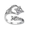Women Adjustable Thumb Open Rings Silver Color Stacking Knuckle Rings Irregular Geometric for Wife Girls Mother Trendy Jewelry