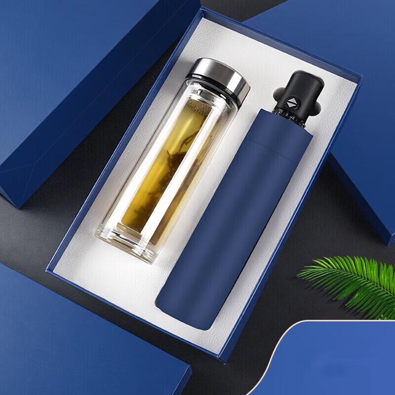 Automatic Umbrella & Glass Cup Business Gift Set