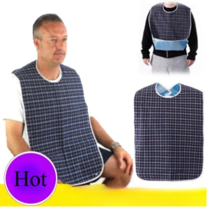 Adult Waterproof Adult Mealtime Bib Cloth Protector Clothes Bib Cook Protector Tool Aid Cook Dining Clothes Disability Aid Apron