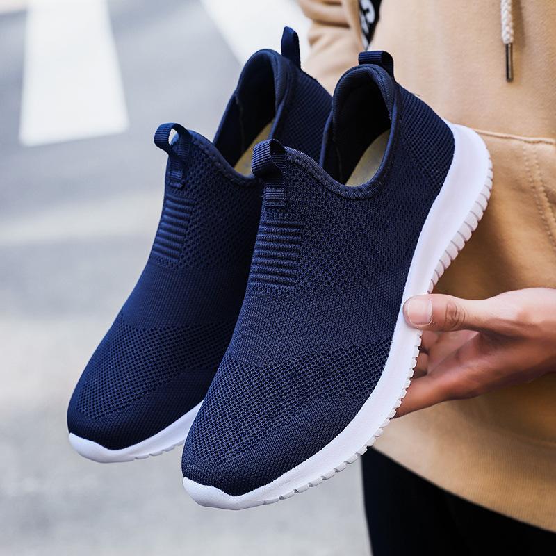 Autumn and Winter Sports Men's Shoes Large Size Four-color Fly-woven Couple Casual Shoes