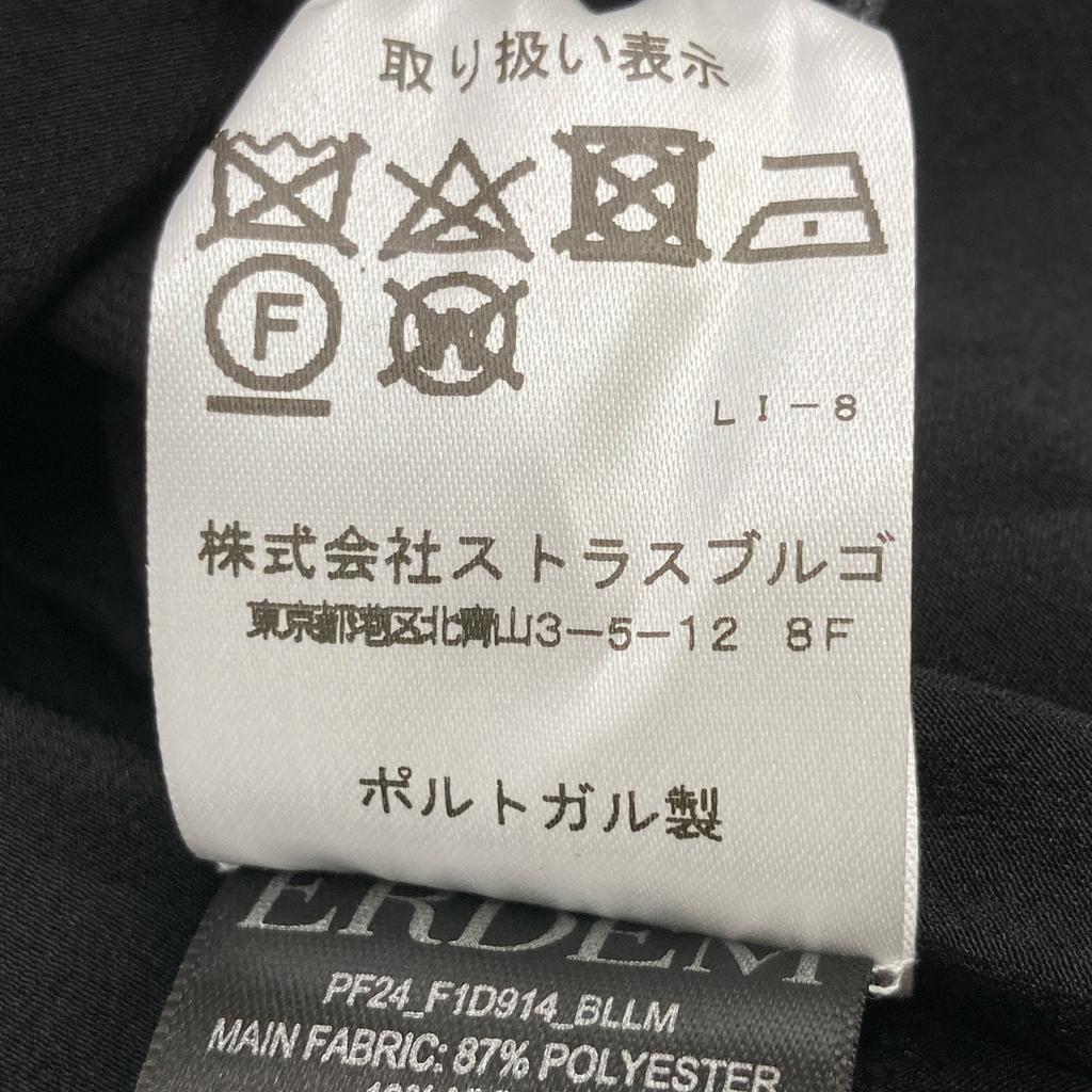 ERDEM F1D914 Black floral print one-piece 24FW dress UK6 blackUsed