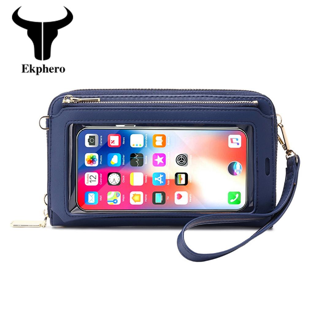 Ekphero женщин сенсорный экран Wristlet Сумка RFID Защита Малый кошелек Кошелек Кроссбоди Телефон сумка – купить по низким ценам в интернет-магазине Joom